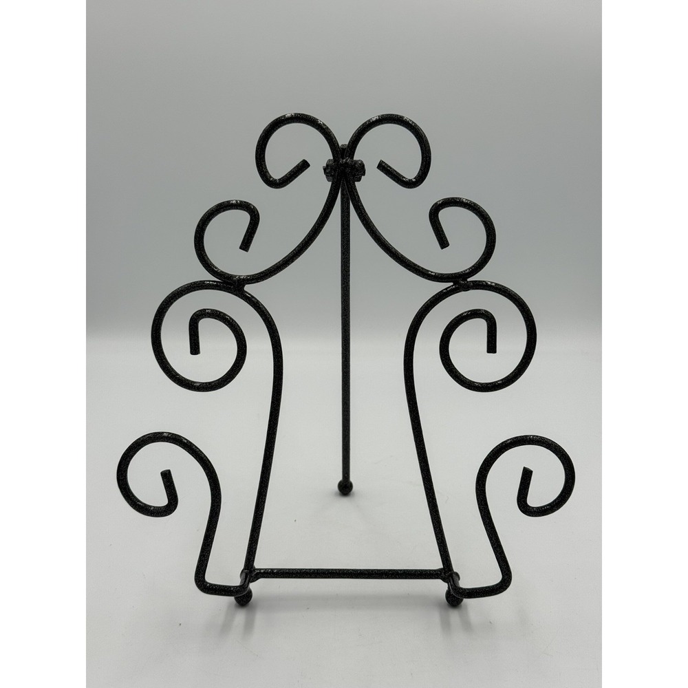 Black & Gray Specked Table Top Easel Scroll Display Metal 10"